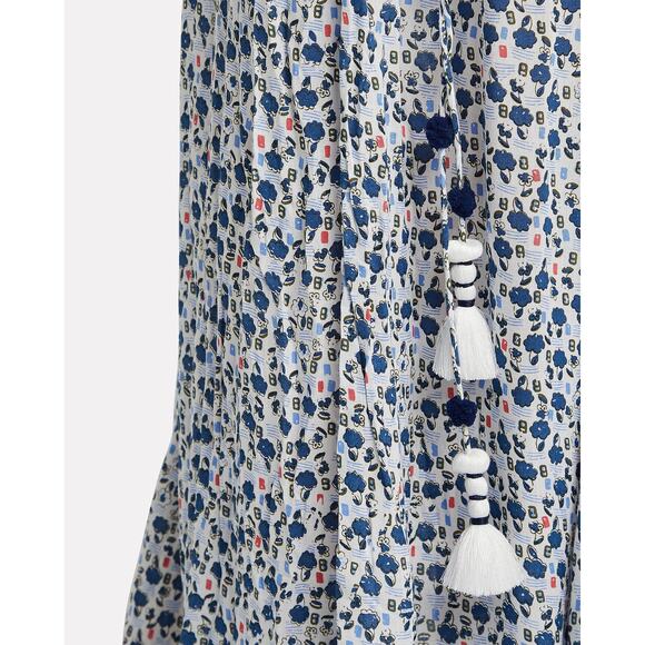 Poupette St Barth Jena Paneled Maxi Skirt – Blue Floral – Size Small - Picture 2 of 8